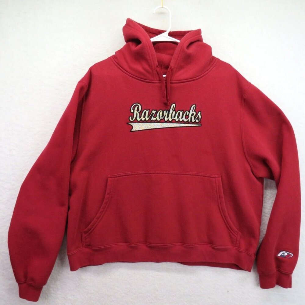 P2 by Pro Players Sweatshirt Womens Size 18W Arkansas Razorbacks Hoodie Glitter‎